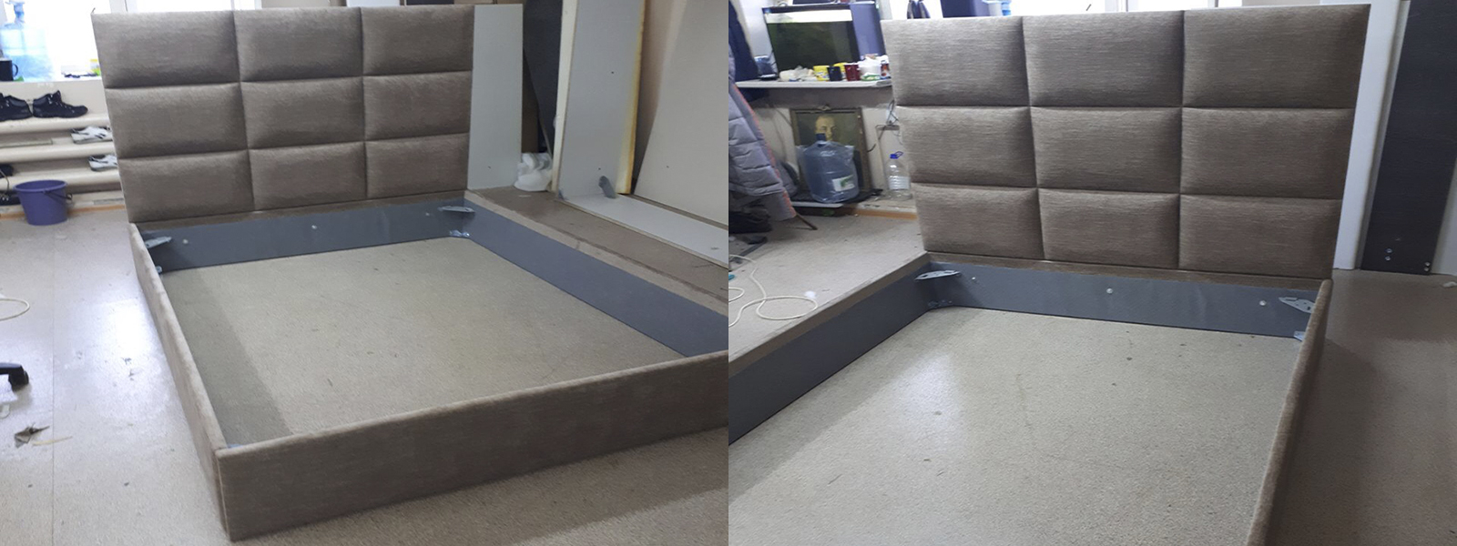 Перетяжка кровати в Ростове-на-Дону на дому и с вывозом Перетяжка кухонного уголка в Ростове-на-Дону по адекватной цене, подушка в подарок